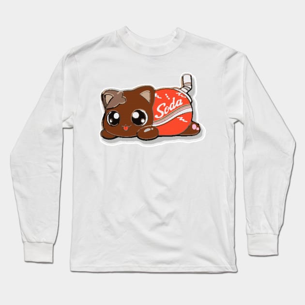 Aphmau Merch Soda Cat Long Sleeve T-Shirt by Williamjmahoney